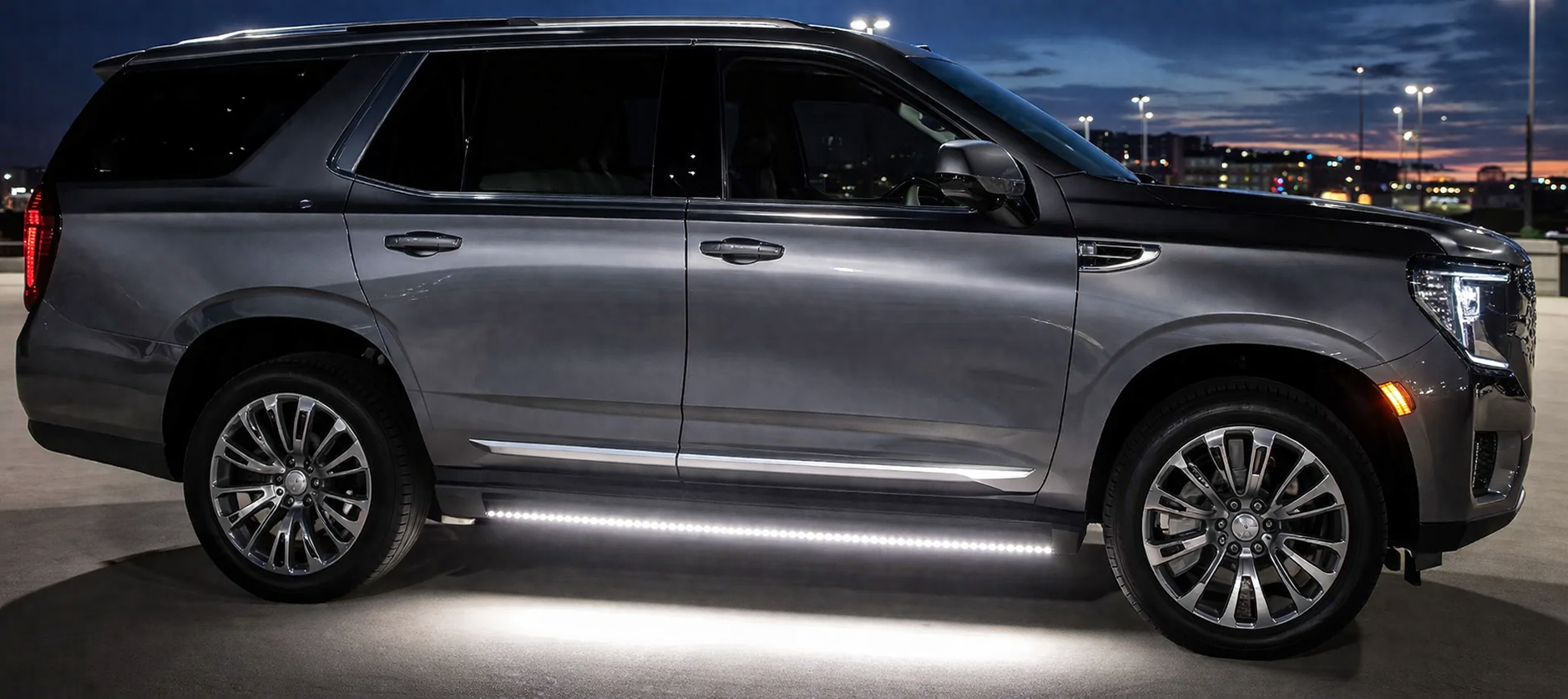 EV charging port with integrated LED lighting system